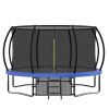 12FT Trampoline for Adults & Kids, ASTM Approved Reinforced Type Outdoor Trampoline with Enclosure Net