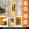 Single person spruce far infrared sauna hair