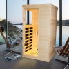 Single person spruce far infrared sauna hair