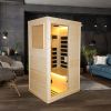 Single person spruce far infrared sauna hair
