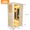 Single person spruce far infrared sauna hair