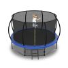 12FT Trampoline for Adults & Kids, ASTM Approved Reinforced Type Outdoor Trampoline with Enclosure Net