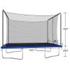 8ft by 12ft rectangular trampoline blue ASTM standard tested and CPC certified