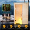 Single person spruce far infrared sauna hair