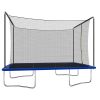 8ft by 12ft rectangular trampoline blue ASTM standard tested and CPC certified