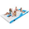 Floating 4-Person Inflatable Lounge Raft with 130W Electric Air