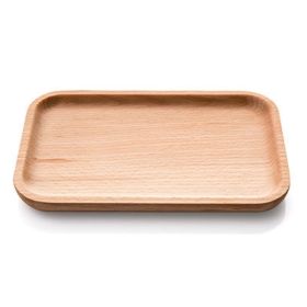 Kitchen Supplies Rectangular Cutlery Tray Tea Tray (Color: Natural)