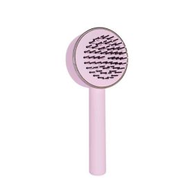 Hair Hairdressing Tools Portable Long Handle Air Cushion Massager Brush (Color: Pink)