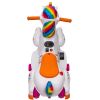 Unicorn Kids Ride On Toy, Electric Rocking Horse Car w/ Music, Accelerator Pedal, 3-6 Years Old, Girl Gift