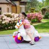Unicorn Kids Ride On Toy, Electric Rocking Horse Car w/ Music, Accelerator Pedal, 3-6 Years Old, Girl Gift